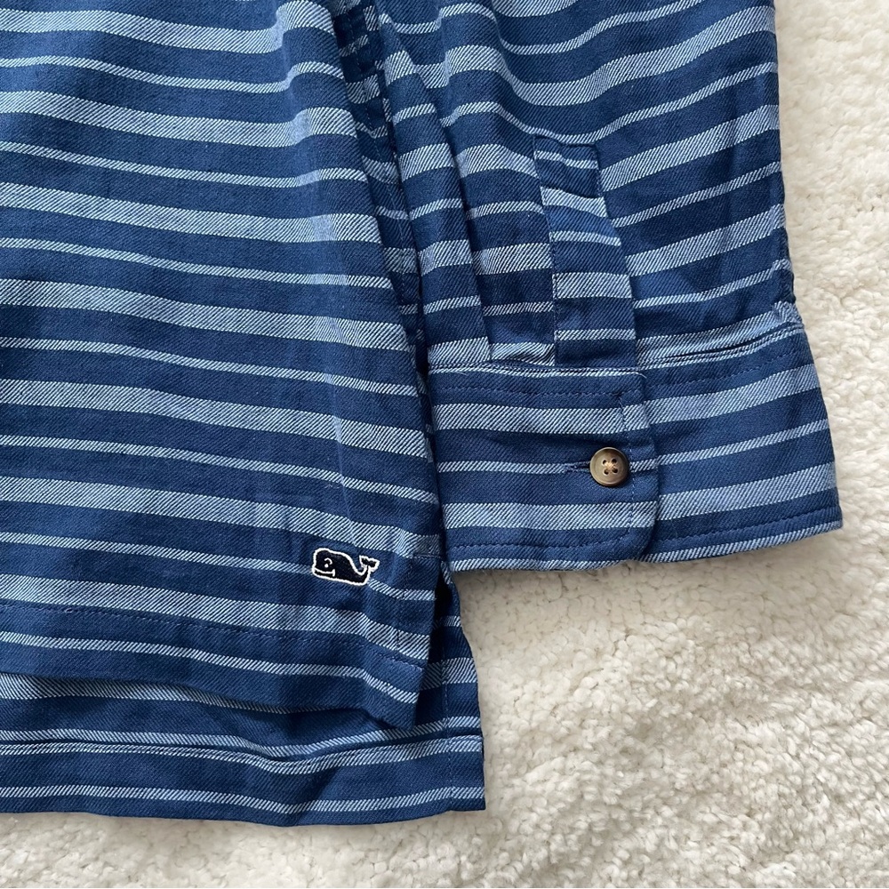 Vineyard Vines Andros Stripe Pullover Hoodie in Moonshine - Picture 2 of 7